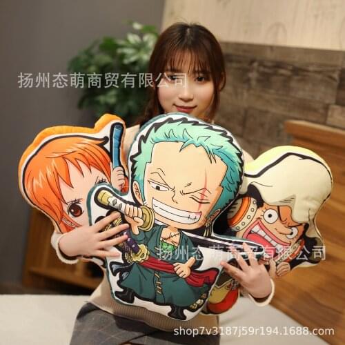 1pcs One Piece Roronoa Zoro Luffy Action Figure doll Model Pillow Gift Pillows 28CM