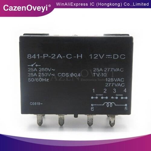 1pcs/lot 841-P-2A-C-H 12VDC Relay 25A 6-PIN In Stock