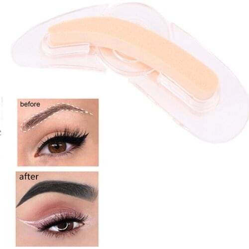 1Pcs Adjustable Eyebrow Template Stamp Eye Makeup Tool Eyebrow Stencil