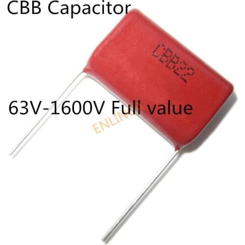 10pcs 100V 393 473 683 104 224 394 474 105 335 106 101 471 102 152 222 332 472 682 103 223 333 J CBB Capacitor 1/2/3/4/5/NF UF