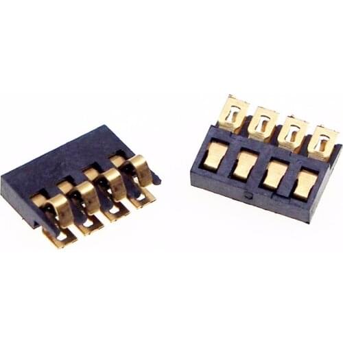 100pcs/lot BC-12-4P-2.0PH 4Pin battery holder Shrapnel battery connector 6.0*8.0*1.7MM