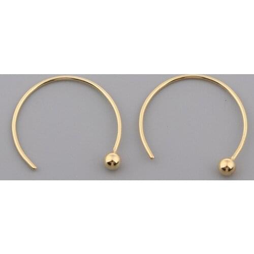 DIY Jewelry Making Findings 2Pcs Round Circle Hoop Earrings Ear Rings