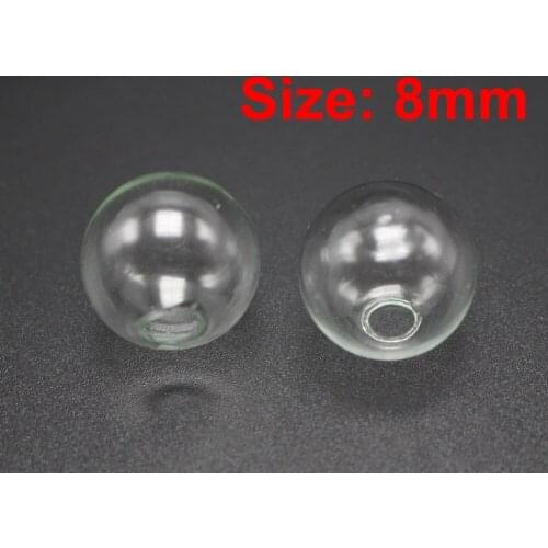 20 Clear Mini Lightbulb Globe Glass Bottle Vial 8mm For Ring Earring Pendants