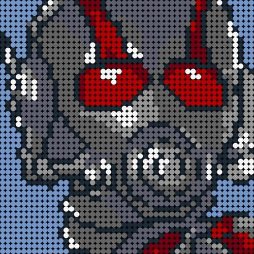 2304pcs Ant Hero Man Movie Collection Pixel Mosaic Art Painting MOC Building Blocks Bricks Painted Decoration Diy Toys