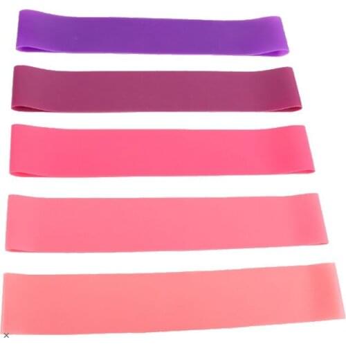 5 pieces Yoga Fitness Workout Equipment Rubber Resistance Bands Set Latex Gym Strength Training Loops Thick Elastic Bands