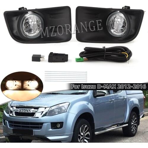 Car Fog Light Assembly For ISUZU D-MAX DMAX 2012-2016 Front Bumper Lamp headlights Halogen Bulb Daylight with Switch Cover