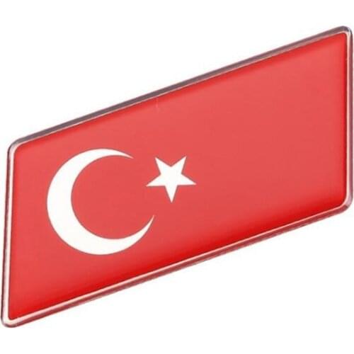 Turkey Turkish National Flag Rectangle Styling Car Stickers Automobile Motorcycle Accessories