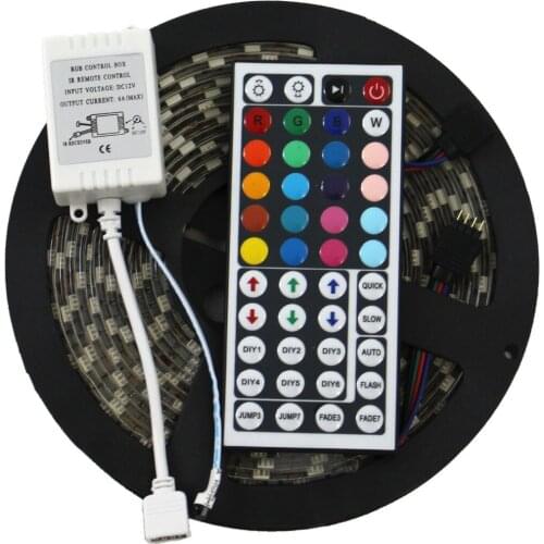 5050 RGB led strips with 44Key led controller DC12V 5M 300led waterproof RGB led strip light outdoor 5050 led kit