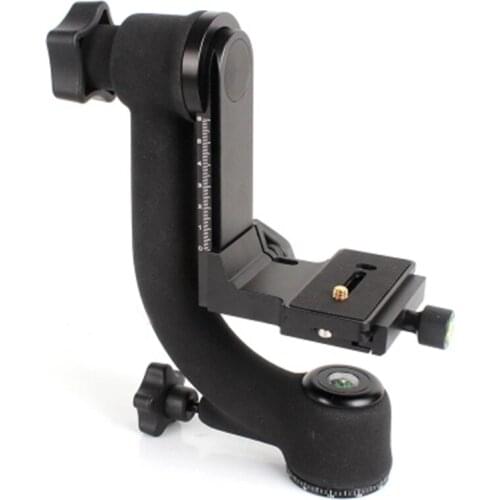 Bk-45 Panoramic 360 Degree Vertical Pro Gimbal Tripod Head 1/4 inch Screw For Dslr Camera Telephoto Lens Quick Release Plate