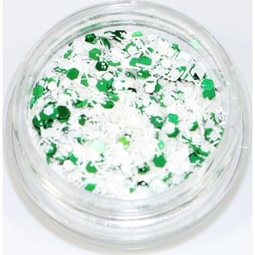 Nail Art Decoration Snowflake Nail Sequins Colorful Stripe Green Glitter Manicure Paillette Flakies NEW
