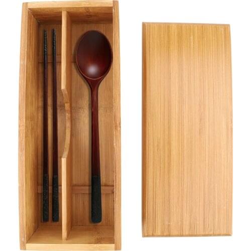 Home Bamboo Eco-friendly Japanese-style Tableware Chopsticks Spoon Cage Storage Box Wooden Box Storage Container
