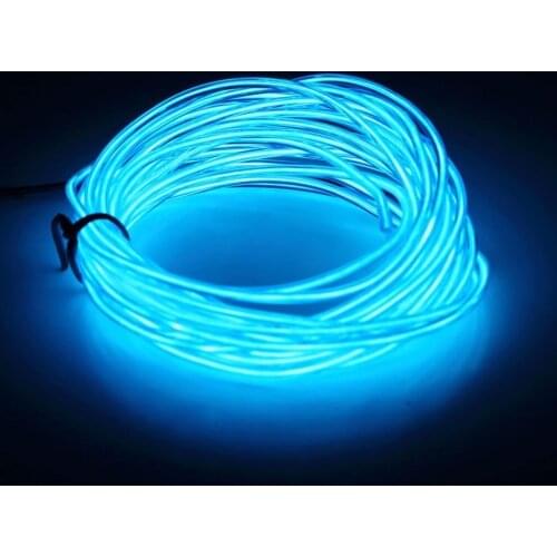 3M Flexible EL Wire Tube Rope Battery Powered Flexible Neon Light Car Party Wedding Decor With Controller LED Light DropShipping