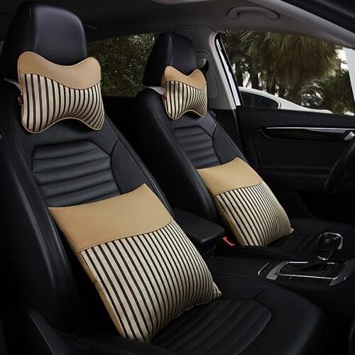 KKYSYELVA Car Neck Waist Lumbar Support for home office Chair Interior Accessories Seat Back Support