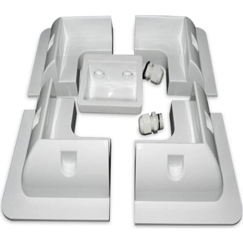 5Pcs/Set Frame Solar Module Corner Mounting ABS Bracket Kit Motorhome Caravan RV Boat Solar Panel Stand White