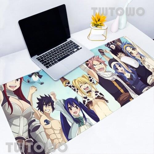 Fairy Tail Japan Anime Mouse Pad Large Custom Desk Mat Desktop Mouse Pad Mouse Pad Gamer Anti-slip Soft Mouse Pad Home Laptop