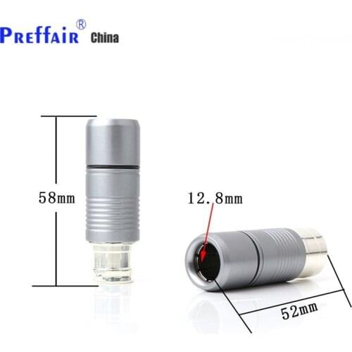 Brass 4pcs Hi-End Silver plated Tellurium Copper Male female XLR Connector audio XLR balance plug connector for hifi plug