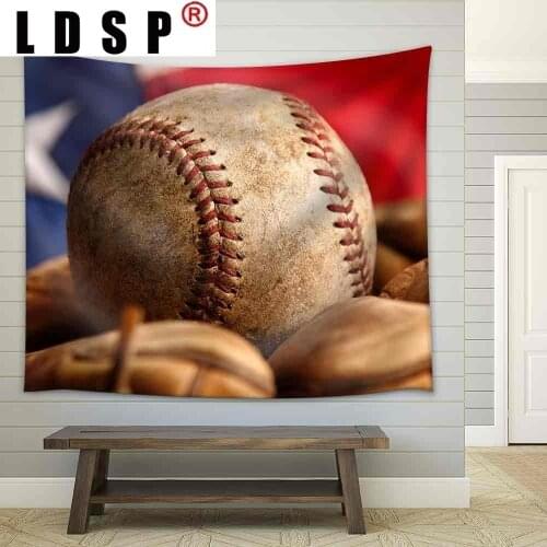 LDSP Tapestry Baseball Glove Sport Hanging Covering Rugs Background Cloth Beach Mat Blanket Art Bedroom Living Home Decor