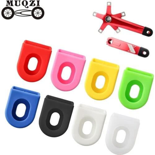 MUQZI 2 PCS Bike Crank Protector Cover MTB Cycling Crankset Protect Non-slip Chainwheel Silica