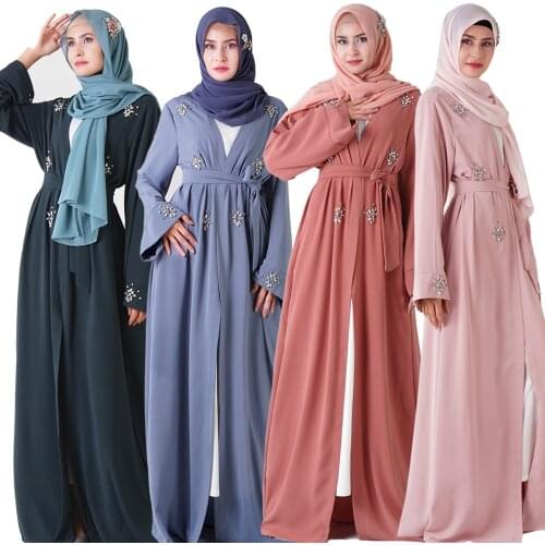 Muslim abaya women dress jilbab islamic clothing turkish coat niqab muslim coat thobe woman islamic veil women turkish kaftan