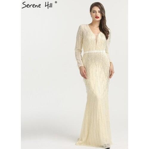 Muslim Long Sleeve Kaftan Dubai Arabic Turkish Black Mermaid Formal Prom Party Prom Gown Dress Tassel Gowns Dresses DLA6544