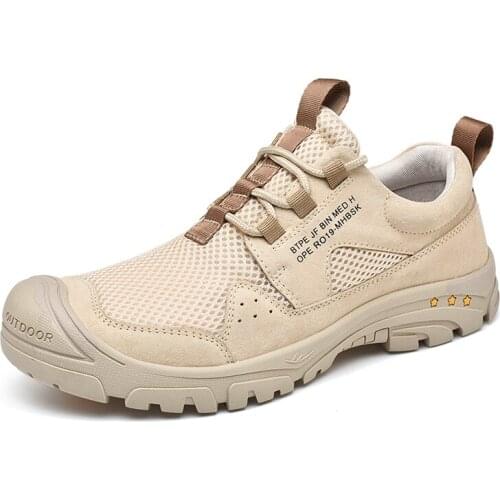 Big size 38-46 Lightweight Hiking Shoes Men Breathable Mesh Non-slip Trekking Shoes Summer Autumn Outdoor shoes Men Sneakers