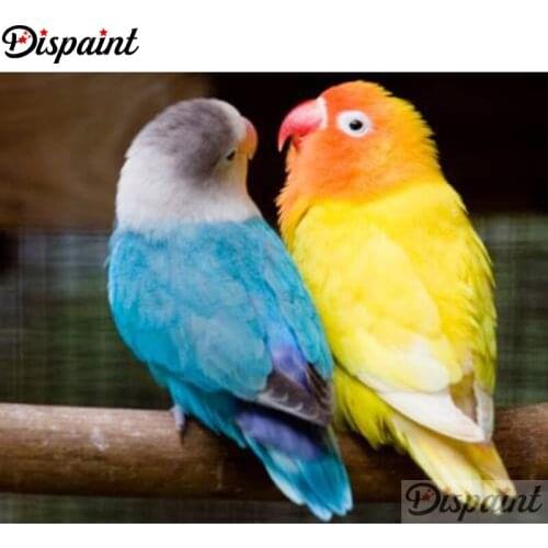 Dispaint Full Diamond Embroidery Diy 5D Diamond Painting Cross Stitch "Animal bird couple" Full Drill Home Room Decor A27568