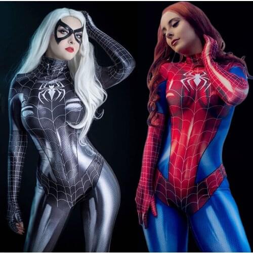 Marvel Extraordinary Black Spider-Man Adult Pantyhose Heroes Returned Siamese Anime Party Cosplay Costumes