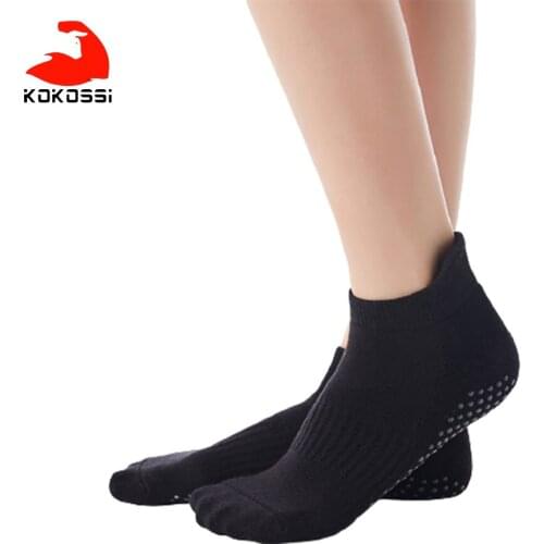 KoKossi 1 Pair Yoga Socks Women Exercise Fitness Gymnastics Training Dance Practice Socks Wear-resistant Skin-friendly Non-slip