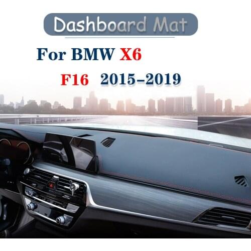 Anti-Slip Anti-UV Mat for BMW X6 F16 2015 2016 2017 2018 2019 Dashboard Cover Pad Sun Shade Dashmat Protect Carpet Accessories
