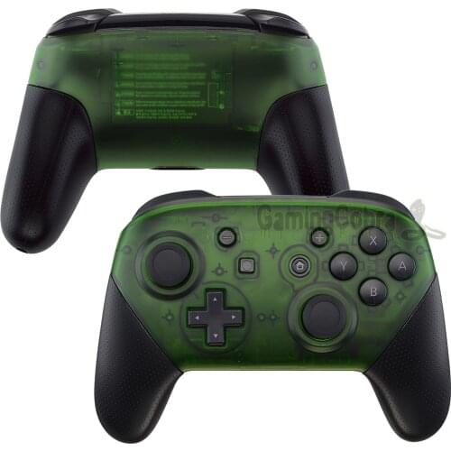 Transparent Clear Green Faceplate and Backplate Shell Housing Fix Parts + Tools for NS Pro Controller