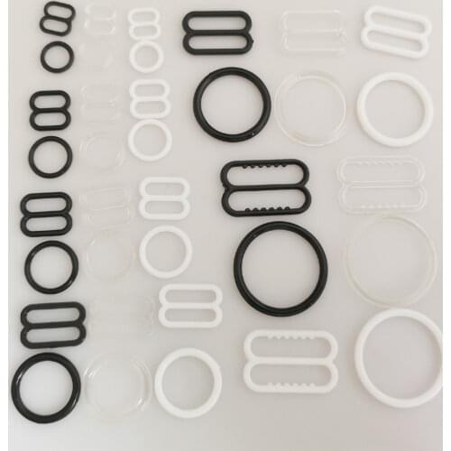 HW001 Adjustable buckle buttons 100 sets (O ring and 8 Slider) bra belt buckles adjustable many sizes available