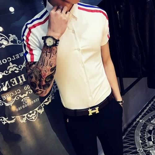 Chemise Homme Manche Court Summer Clothes Camicia Uomo Hairdresser Barber Shop Barber Mens Short-sleeved Shirt Moda Hombre 2020