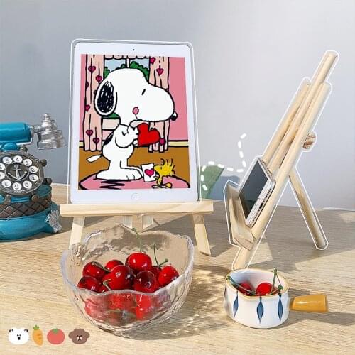 Yisuremia Foldable Desktop Wooden Holder For iPad Mobile Phone Tablet PC Desk Stand Book Holder Mini Easel