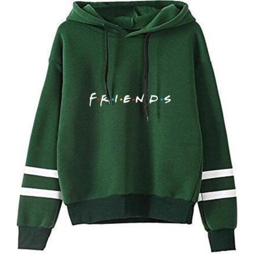 FRIENDS Hoodies Women Casual Letter Print Plus Size Oversized Women Sweatshirt Female Fashion Hooded Pullovers Moletom Sudaderas