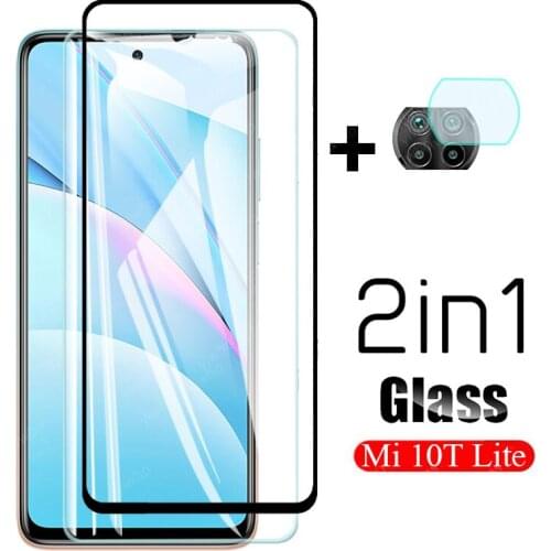 2 in 1 protective Safety glass For Xiaomi Mi 10T Lite 5G Glass Xiomi mi10T Lite Tempered Screen Film Camera Protector Mi 10TLite