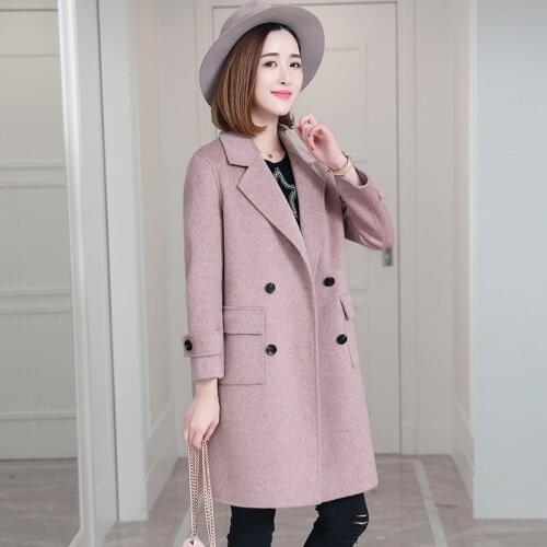 Wool Coat Femme Korean Long Winter Coat Women Casaco Feminino Coats New Arrival 2020 Casacas Para Mujer Clothes KJ182