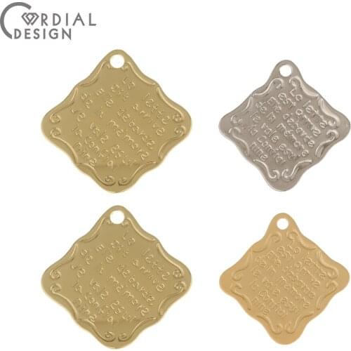 Cordial Design 100Pcs Jewelry Accessories/Hand Made/Rhombus Shape/Pendants/Charms/Jewelry Findings & Components/DIY Making