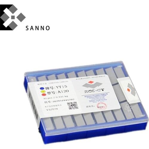 30Pcs/lot Welding blade YT5 / YT15 / YT14 / YW1 / YW2 / YG6 / YG8 A120 cnc carbide milling welding blade inserts brazed insert