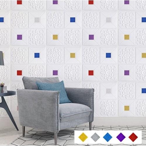 3D Wall Stickers ceiling sticker roof decoration wallpaper stereo waterproof DIY TV background wallpaper decoration sticker