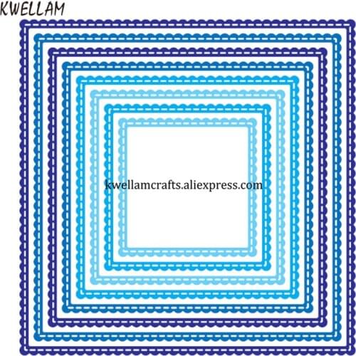 Large Size 15cm Sew Thread Square Metal Die cutting Dies For DIY Scrapbooking Photo Album Embossing Folder KW7111007