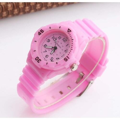 Cute Pink Kids Watches Boys Girls Fashion Casual Sports Analog Quartz Watches Children Watches Gift montre enfant WOMAGE