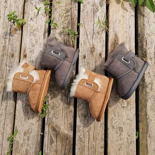 Baby shoes boots boy and gils ausrtalian sheepskin fur kids keep warm wool designer luxury prevent slipping