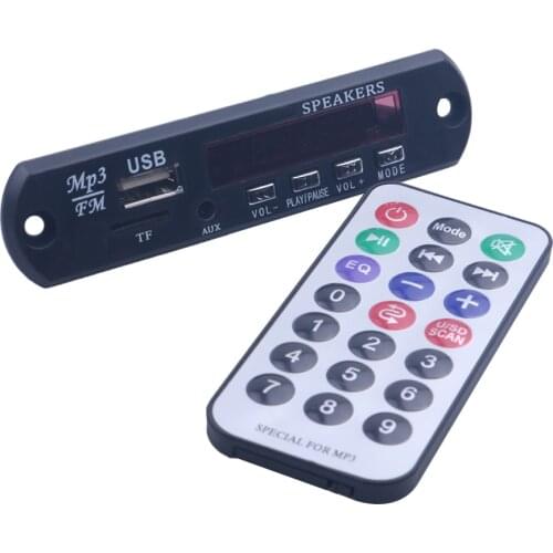 Elistooop Bluetooth Wireless Bluetooth 12V MP3 Player WMA Decoder Board Audio Module USB TF Radio For Car accessories