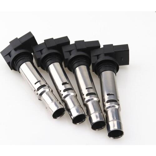 FHAWKEYEQ 4 x Engine Ignition Coils For VW Caddy Beetle Polo Golf Touran Scirocco Passat Jetta Seat 09-12 036905715F 036905715G