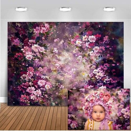 Flower oil painting old master backdrop for photography studio kids portrait photo shoot background for photo studio canvas