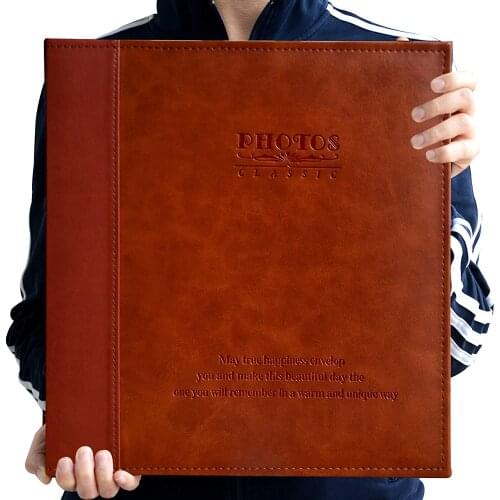 Magnetic Page Photo Album Large Capacity Self Adhesive PU Leather Cover DIY Wedding Family Album for 3X5 4X6 5X7 6X8 8X10 Photos