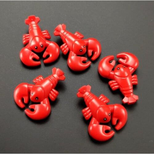 Cities Food Citys Parts Kids Gifts Classic Toys Animal Assemble Accessories Crayfish Model City Building Blocks Kitchen Creators