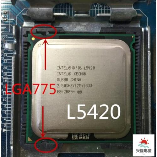 Intel socket 775 Xeon L5420 l5420 SLARP SLBBR Quad-Core 2.5GHz 12MB 1333MHz no need adapter, works on LGA 775 mainboard