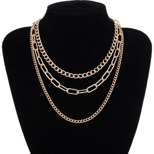 Layered Heart Star Chain Necklace For Girls 2021 Punk Aesthetic Cute Women Choker Female Fashion Jewelry On The Neck Gift