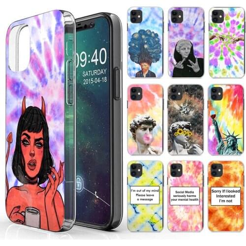 Fashion Cool Girl Abstract Art Phone Case for IPhone 12 11 Pro X XS MAX 6 7 8 Plus XR SE2 Iphone Cover Tpu Coque